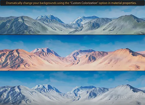 背景山脉景观 - Background Scapes
