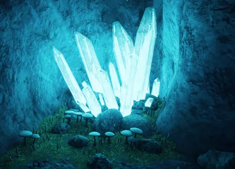 水晶矿场景和资产 - Crystal Mines - Scene and Assets