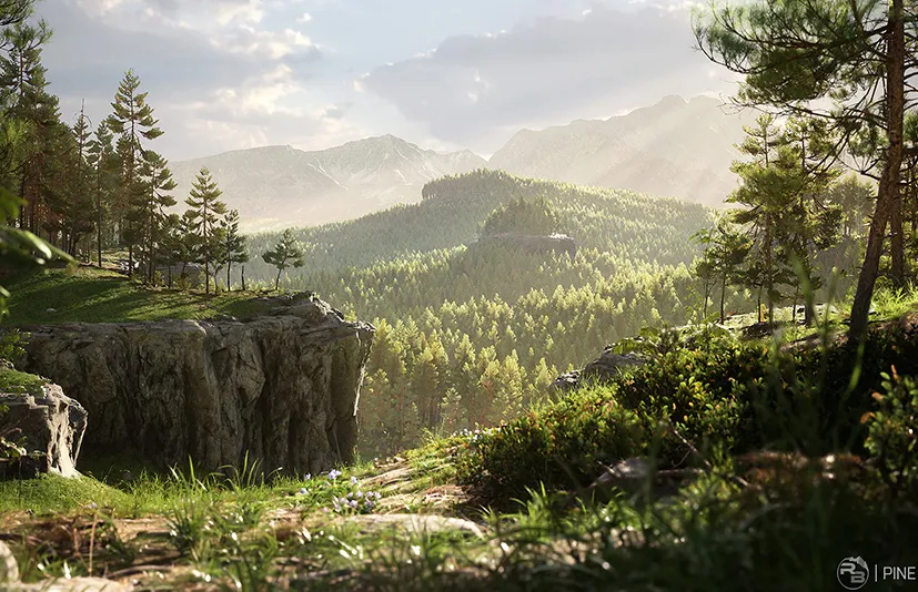 苏格兰松林生物群落 - RB - RealBiomes Scots Pine Forest Biome - Trees, Landscape, Pine Forest, Grass