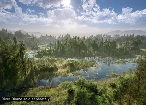 PCG 生物群落：森林杨树 - PCG Biome: Forest Poplar (Interactive Foliage, Trees, Wind System, Nature)