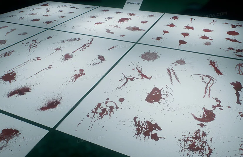 喷溅、血贴花-Blood: Splashes