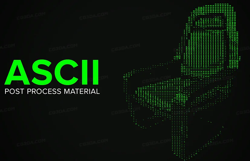 ASCII代码后处理材质-ASCII Post Process Material