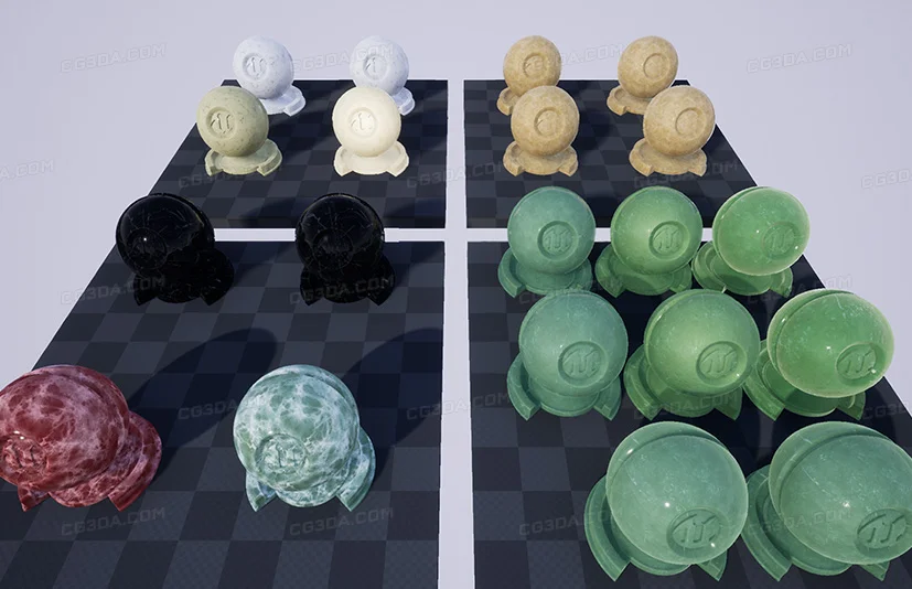 玉石与大理石材质包-Jade and Marble Material Pack