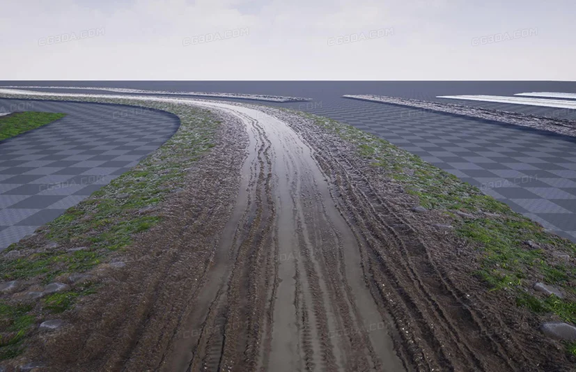 泥泞道路材质包-Muddy Roads Mat Pack