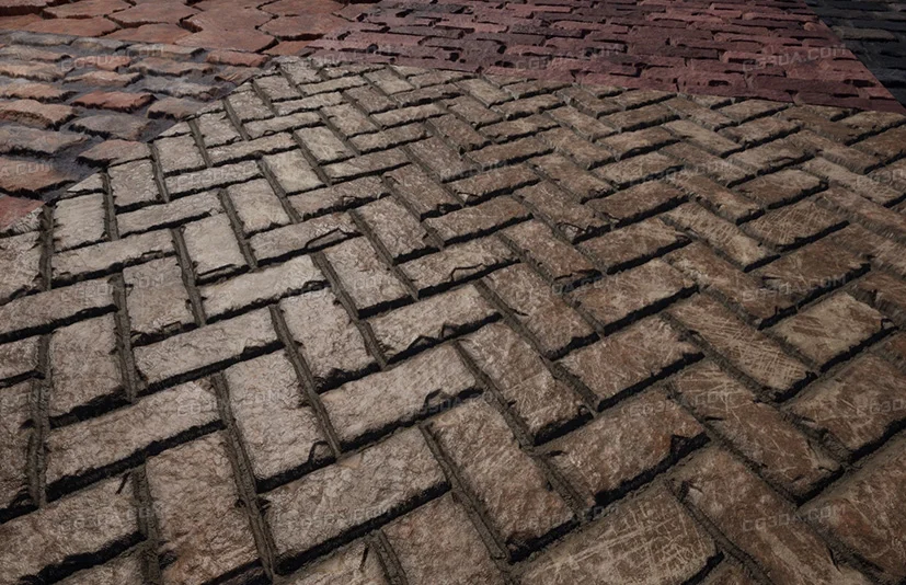 视差砖墙材质Vol.1-Parallax Occlusion Brick Materials Vol.1