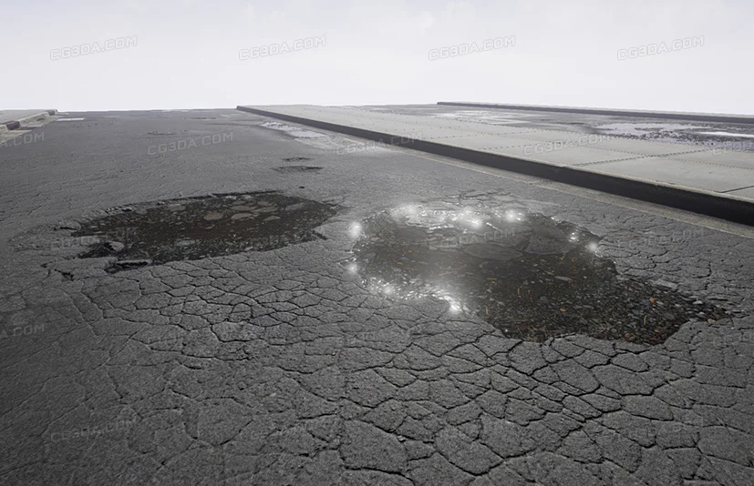 街道路面贴花材质-Photo Asphalt Set
