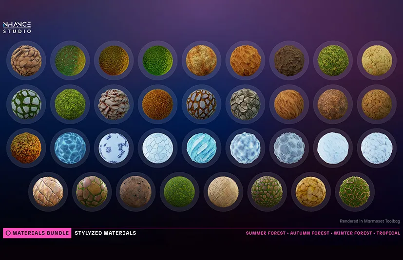 250个风格化材质包 - Stylized 250 Materials Bundle