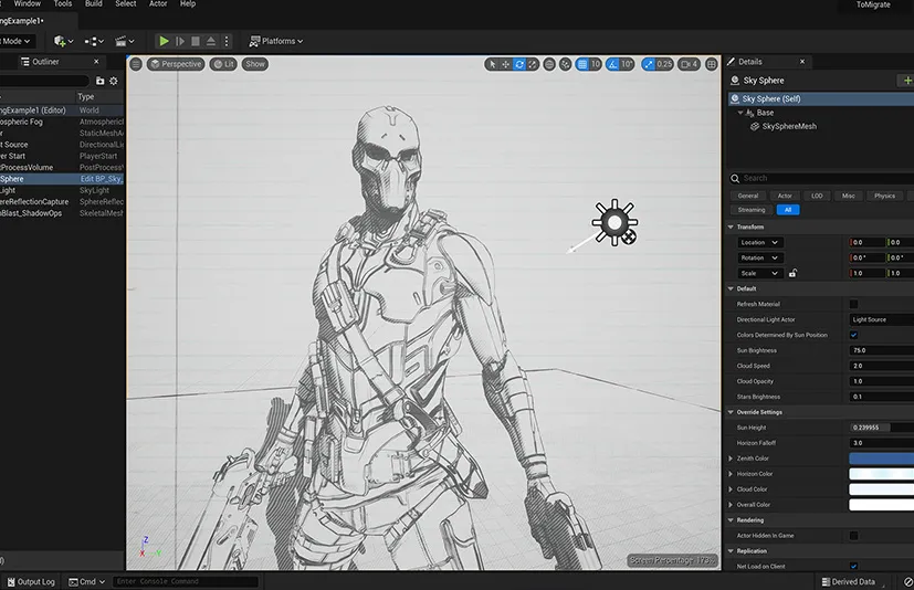 后处理手绘轮廓 - Post Process Hand Draw Outline