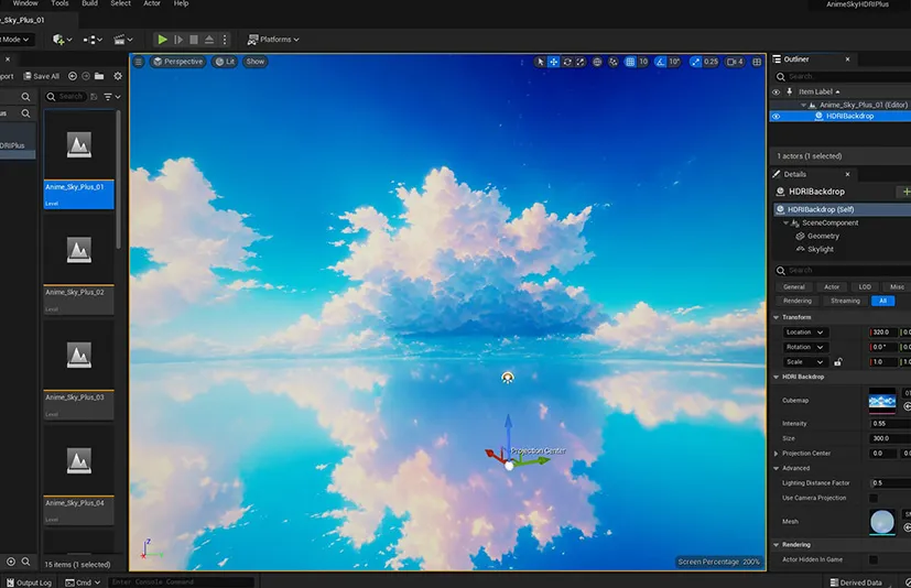 卡通动漫天空盒贴图 - Anime Sky HDRI Plus
