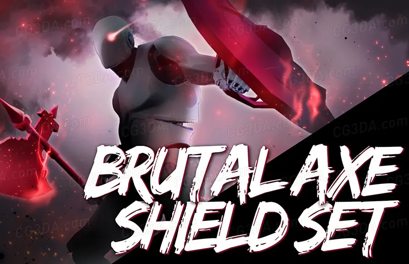 野蛮斧头盾动画集-Brutal Axe Shield AnimSet