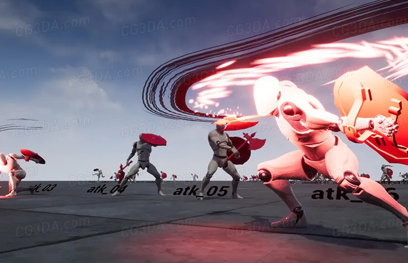 野蛮斧头盾动画集-Brutal Axe Shield AnimSet