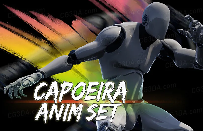 近身攻击搏斗类动画-Capoeira Anim Set
