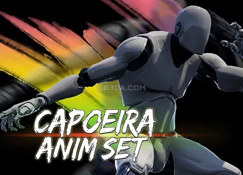 近身攻击搏斗类动画-Capoeira Anim Set