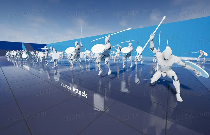 长矛盾牌动画包-Essential Spear And Shield Animation Pack