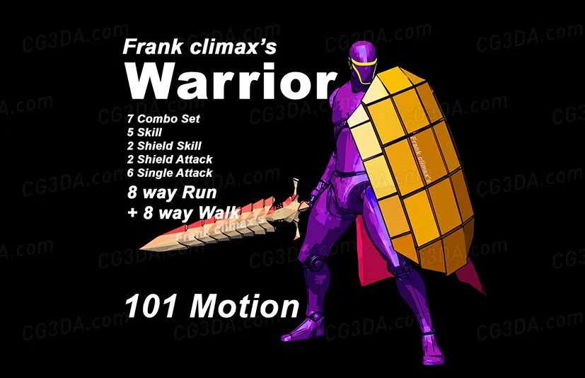 角色扮演战士动画-Frank RPG Warrior (Male)