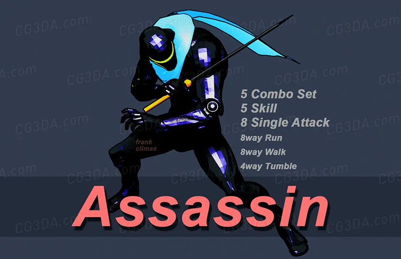 攻击搏击动画集合包-Frank Slash Pack (11 Asset)