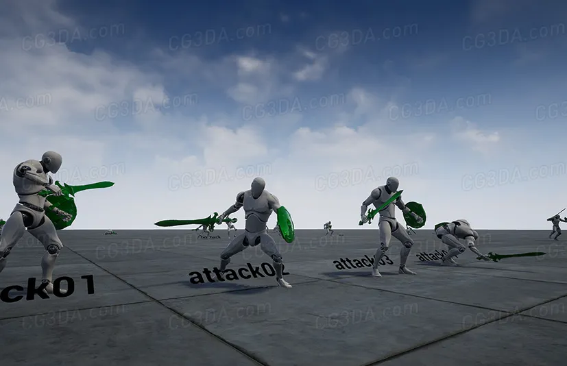 哥布林剑盾动画-Goblin Sword Shield AnimSet