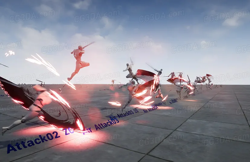 单手剑攻击动画-Insane Aircombo AnimSet