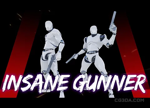 双手持枪射击动画-Insane Gunner AnimSet