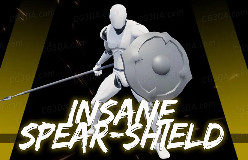 长矛与盾牌攻防动画-Insane Spear-Shield Anim Set