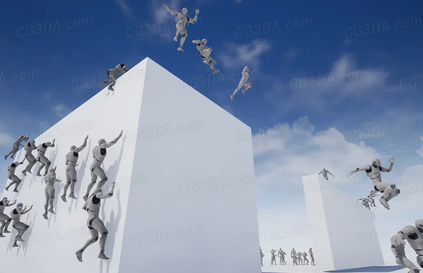 梯子和壁架攀爬动画-Ladders and Ledges Animset