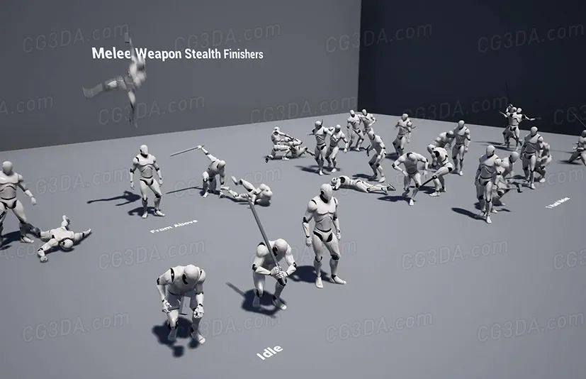 近战武器潜行终结者动画-Melee Weapon Stealth Finishers