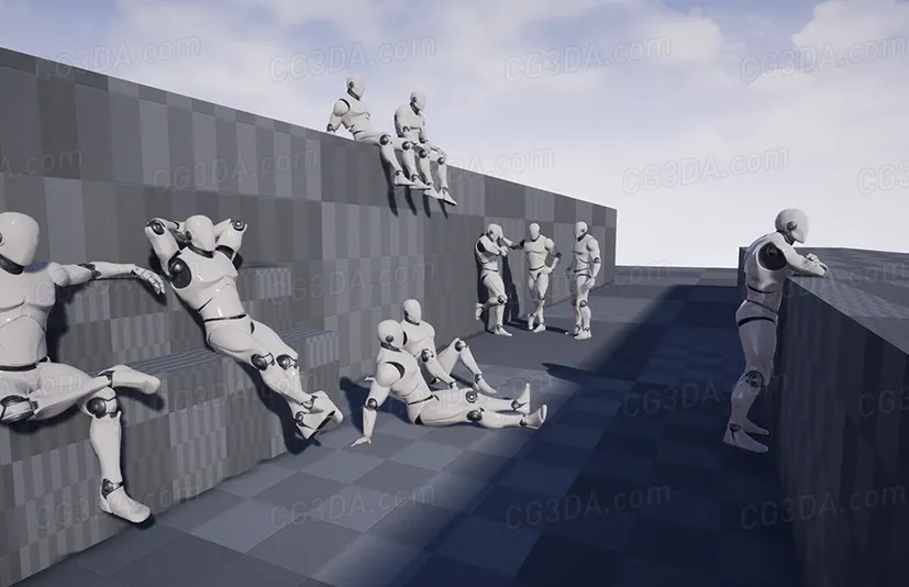 人物日常休闲动画-Pedestrians