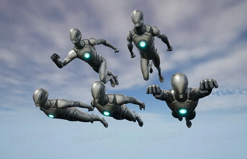 超级英雄飞行动画-Superhero Flight Animations