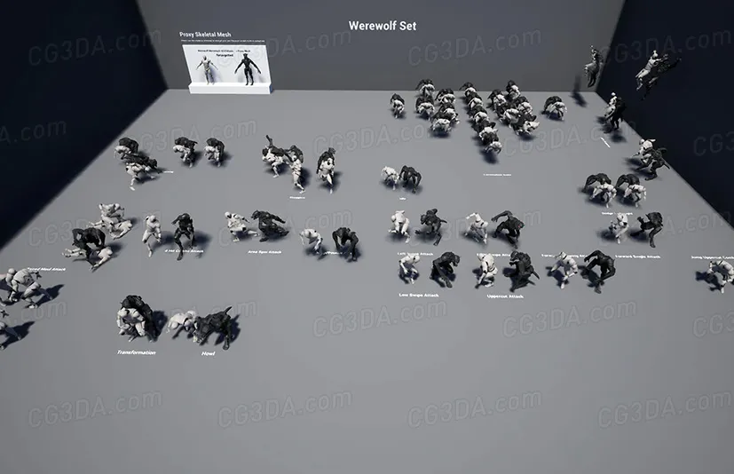 狼人动画-Werewolf Animation Set