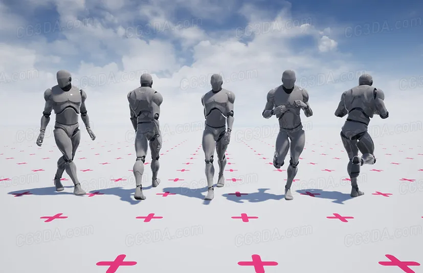 女性运动动画-Female Movement Animset (basic)
