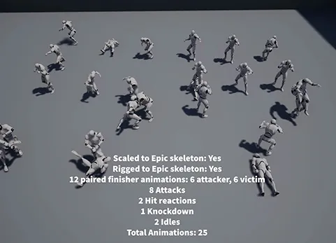徒手攻击格斗动作包 - Hand to hand finishers Volume 1