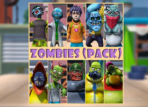 卡通僵尸包-Cartoon Zombies Pack