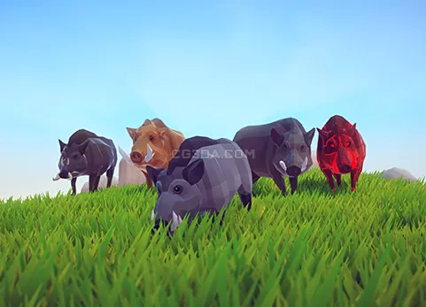 风格化野猪-Poly Art Boar
