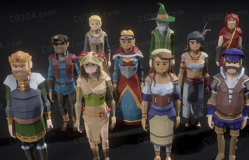 中世纪人物角色-POLYGON Fantasy Characters