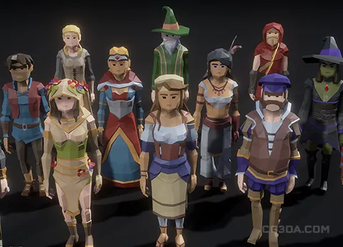 中世纪人物角色-POLYGON Fantasy Characters