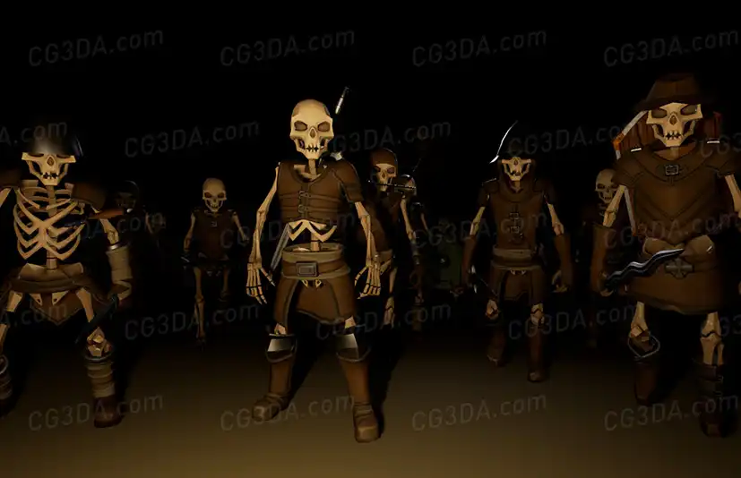 亡灵骷髅军团-Stylized Modular Skeletons (Bandits)