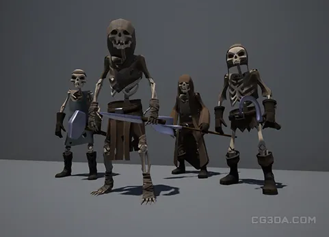 亡灵骷髅村庄-Stylized Modular Skeletons (Villagers)