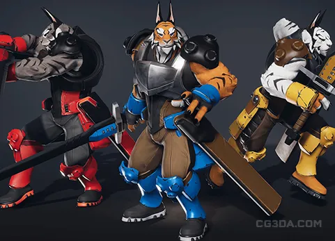 动物剑士-Feline Swordsman Character