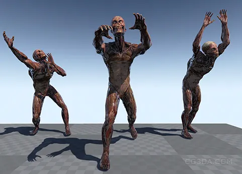 僵尸带动画-Zombie1 Model+Animation