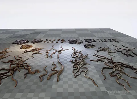 22种外星触须-Alien Tendrils 22 Types - AssetKit PBR