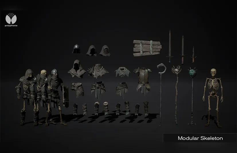 模块化骷髅士兵 - Modular Skeleton