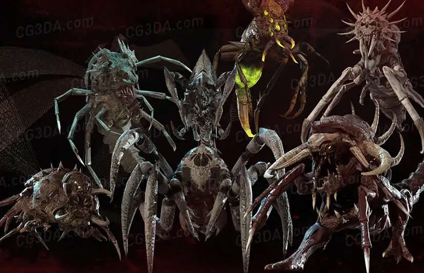 变异外星昆虫-Monster Beetle Pack