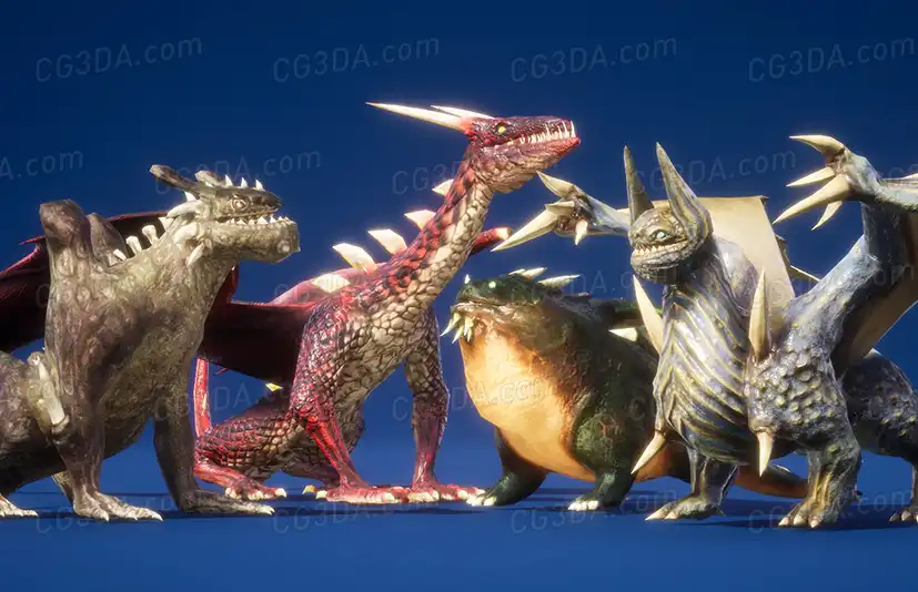 龙角色包-Dragon for Boss Monster : PBR