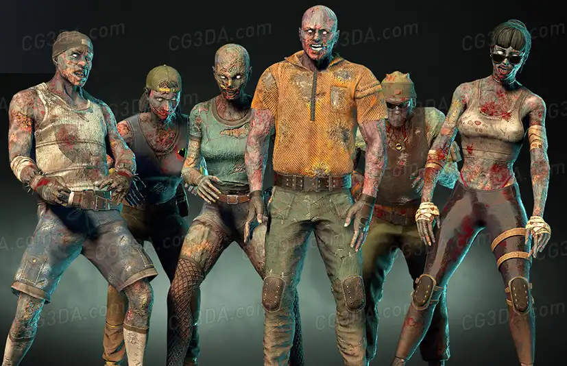 丧尸角色包-Zombies Pack 01