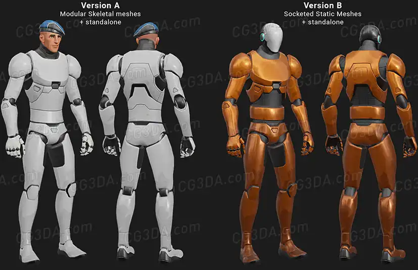 机械战警-Modular Male Mannequin on Standard Skeleton