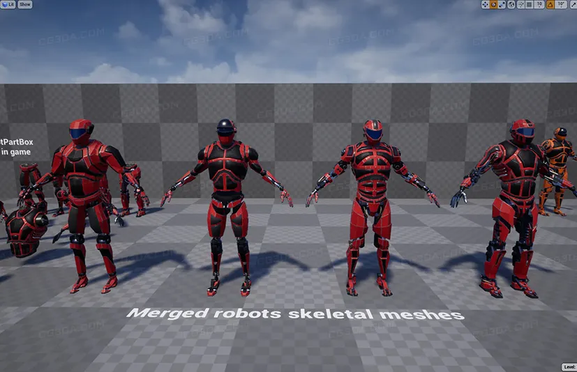 模块化机器人角色 - Modular Robots Characters