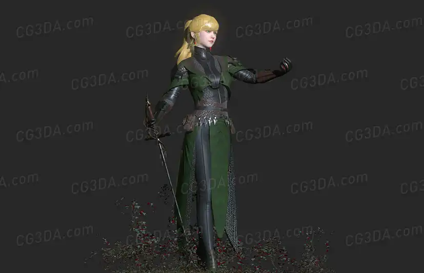 幻想女骑士-ESM Aida S1: young female knight