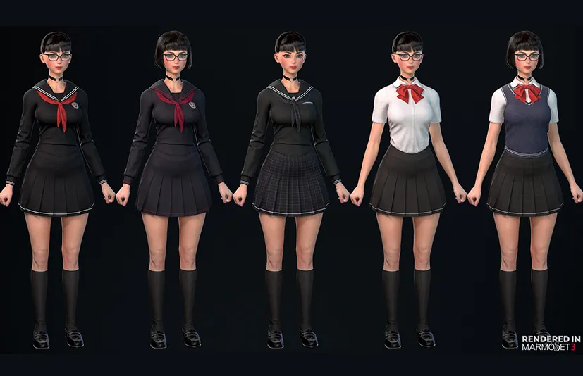 制服女学生 - Millie Schoolgirl