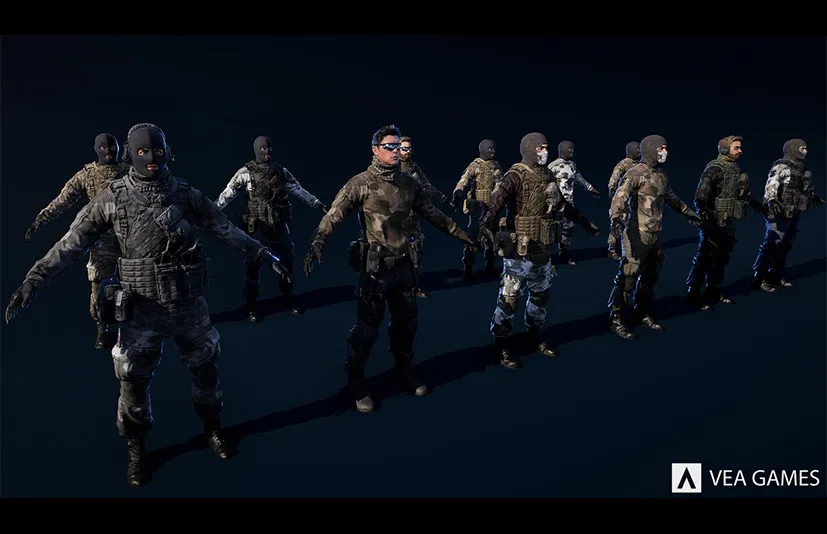 角色定制：雇佣兵包 - Character Customization: Mercenary Soldiers Pack