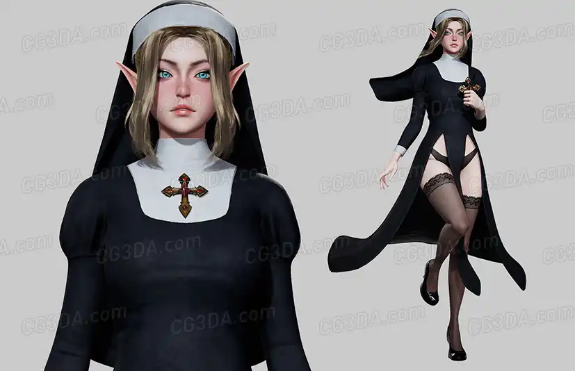 神职女祭司-Nun Girl Modular